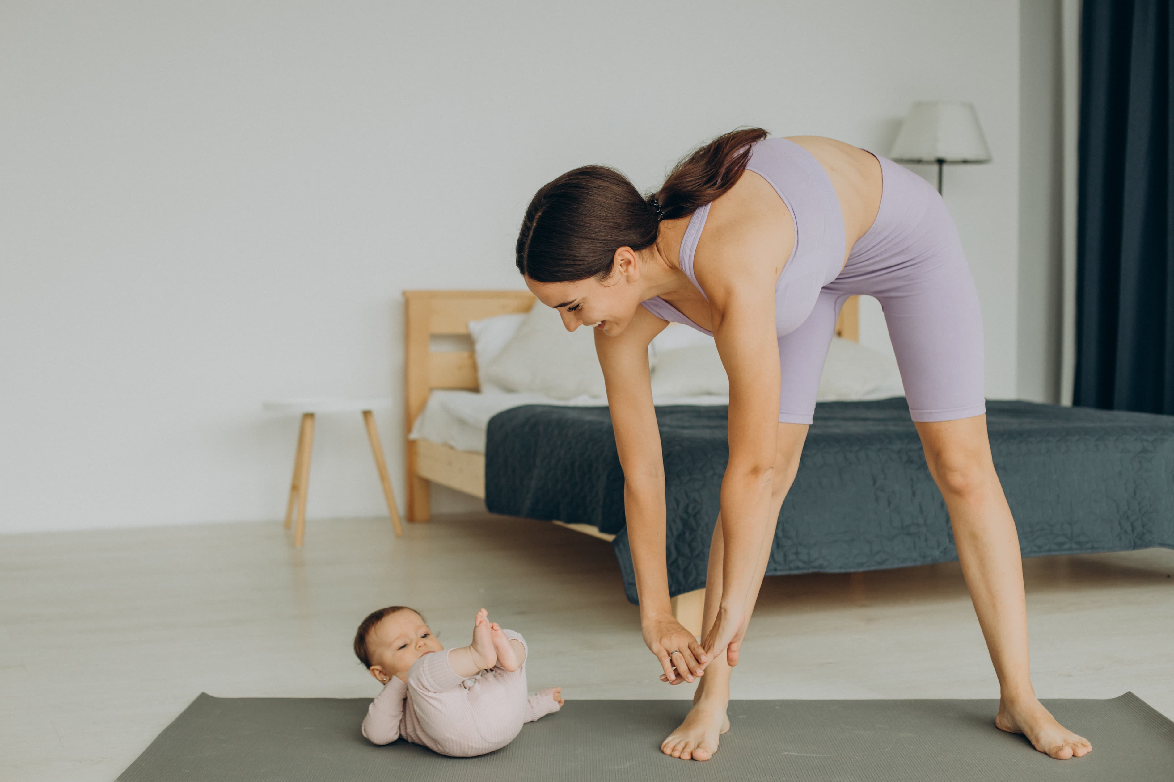 Pilates à domicile avec bébé